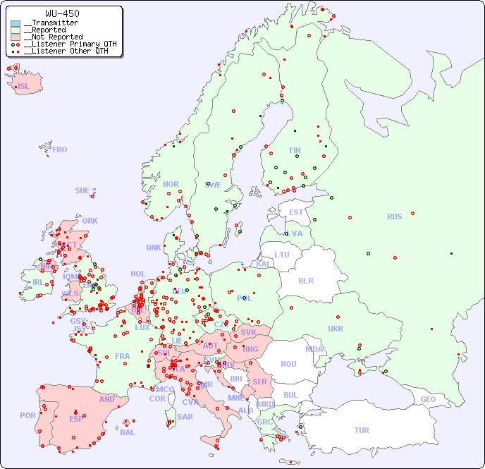__European Reception Map for WU-450