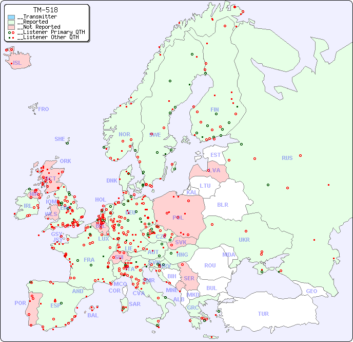 __European Reception Map for TM-518