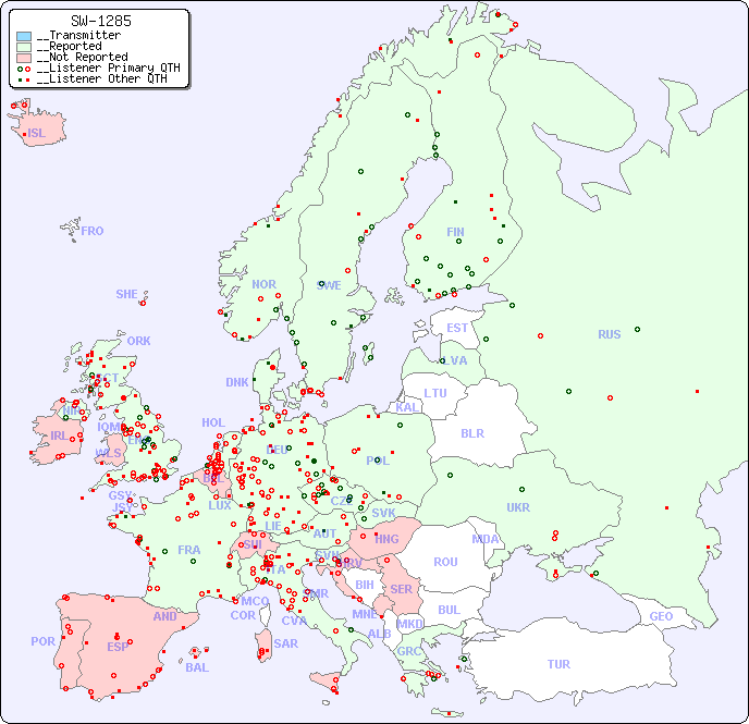 __European Reception Map for SW-1285
