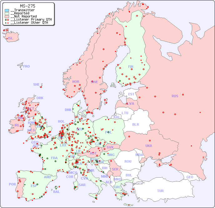__European Reception Map for MS-275