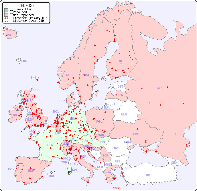 __European Reception Map for JED-326