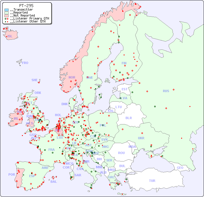 __European Reception Map for PT-295