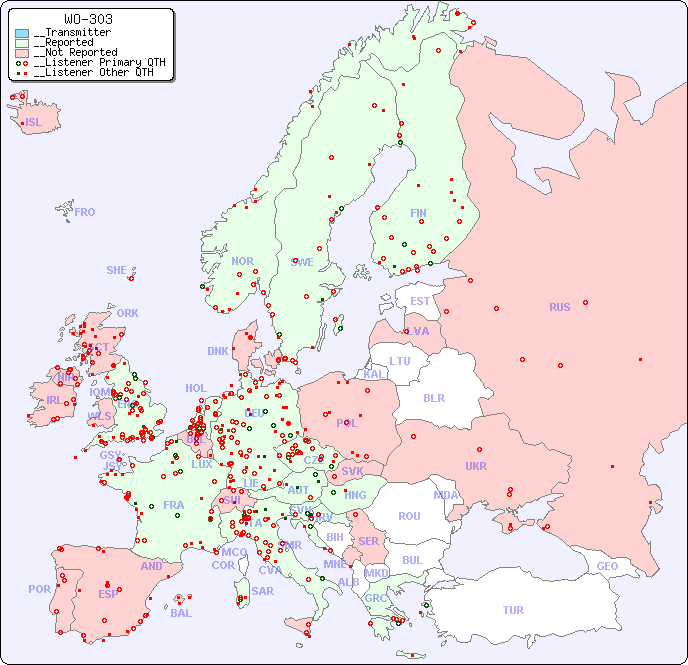 __European Reception Map for WO-303