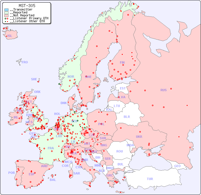 __European Reception Map for MST-305