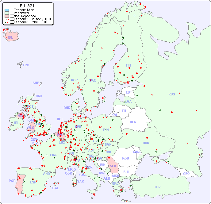 __European Reception Map for BU-321