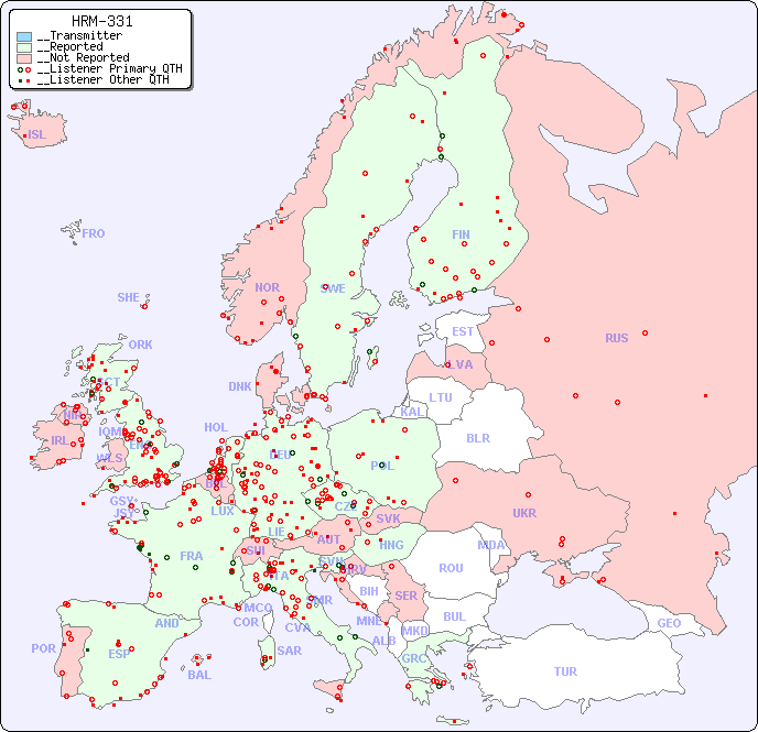 __European Reception Map for HRM-331