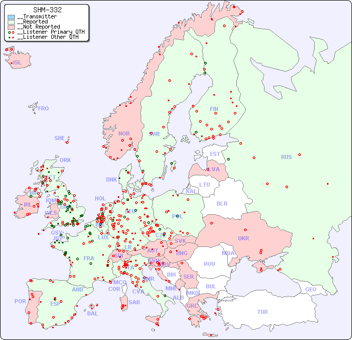 __European Reception Map for SHM-332