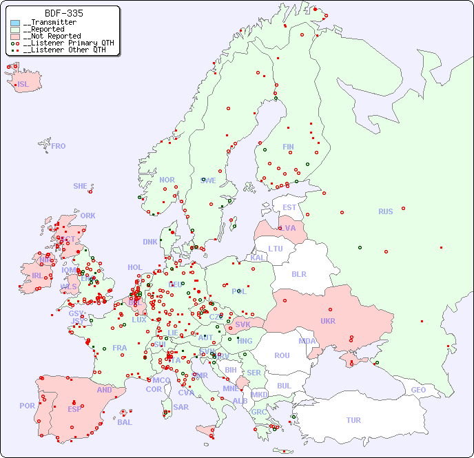 __European Reception Map for BDF-335