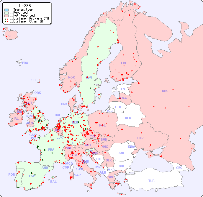 __European Reception Map for L-335