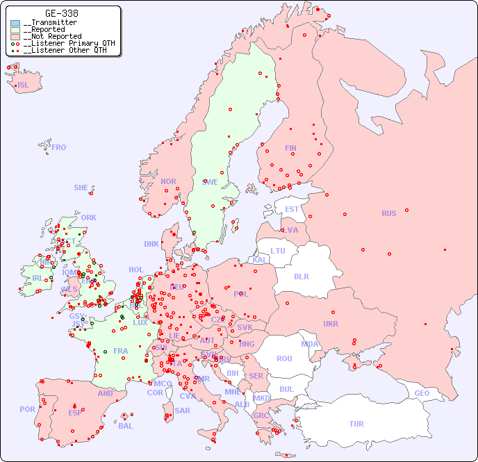 __European Reception Map for GE-338