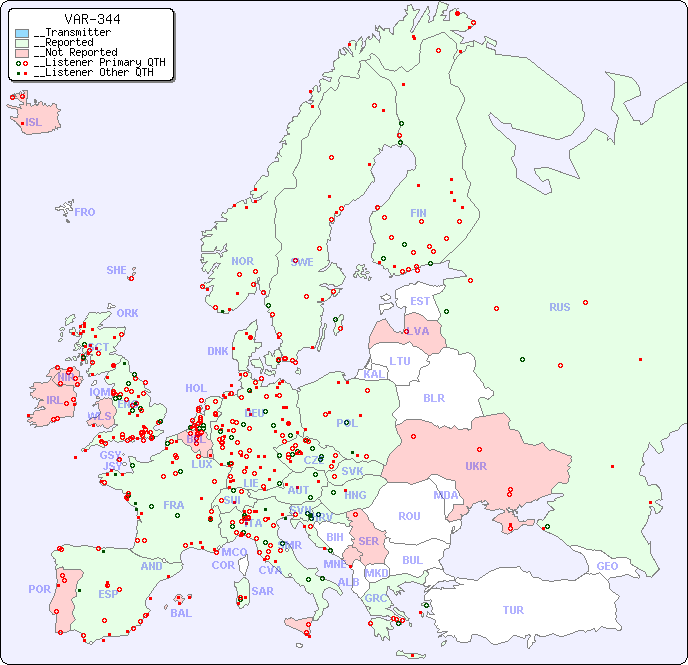 __European Reception Map for VAR-344