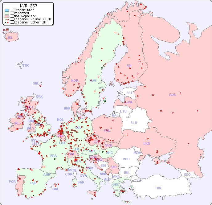 __European Reception Map for KVR-357