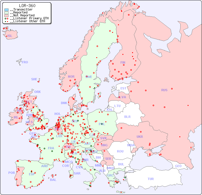 __European Reception Map for LOR-360