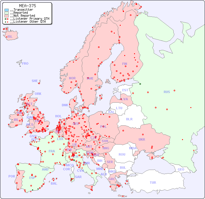 __European Reception Map for MEA-375