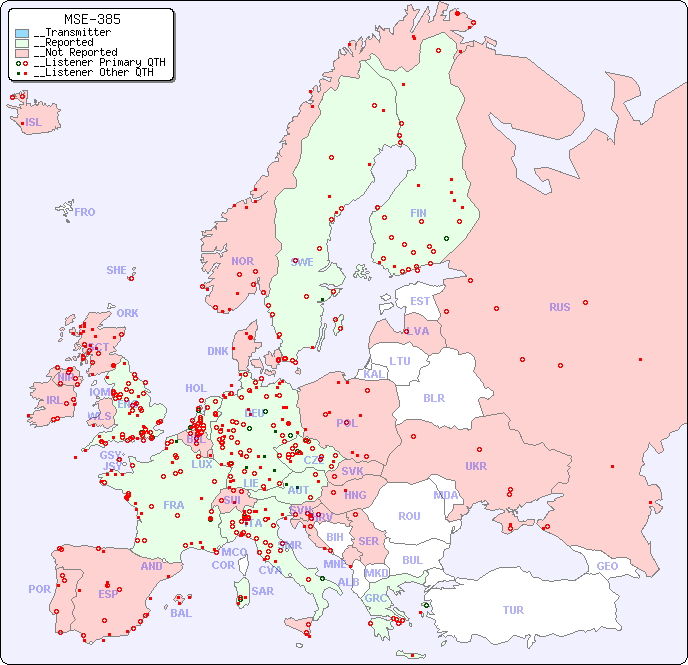 __European Reception Map for MSE-385