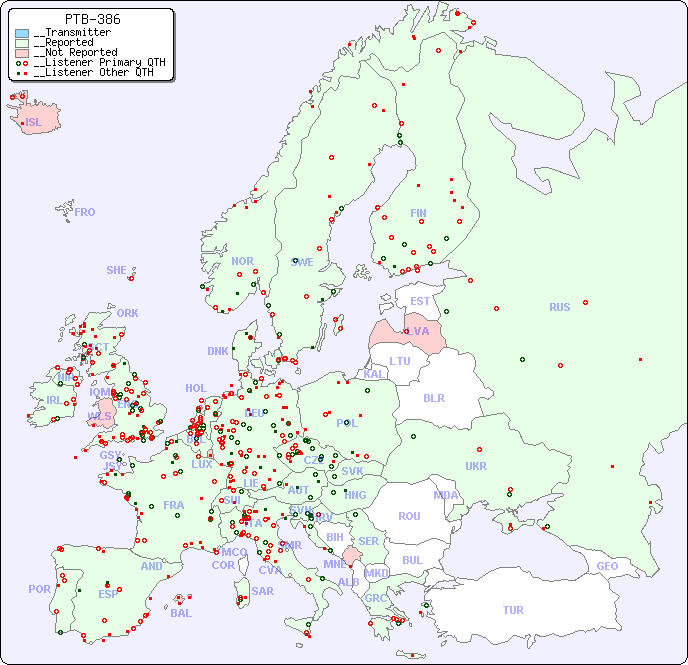 __European Reception Map for PTB-386