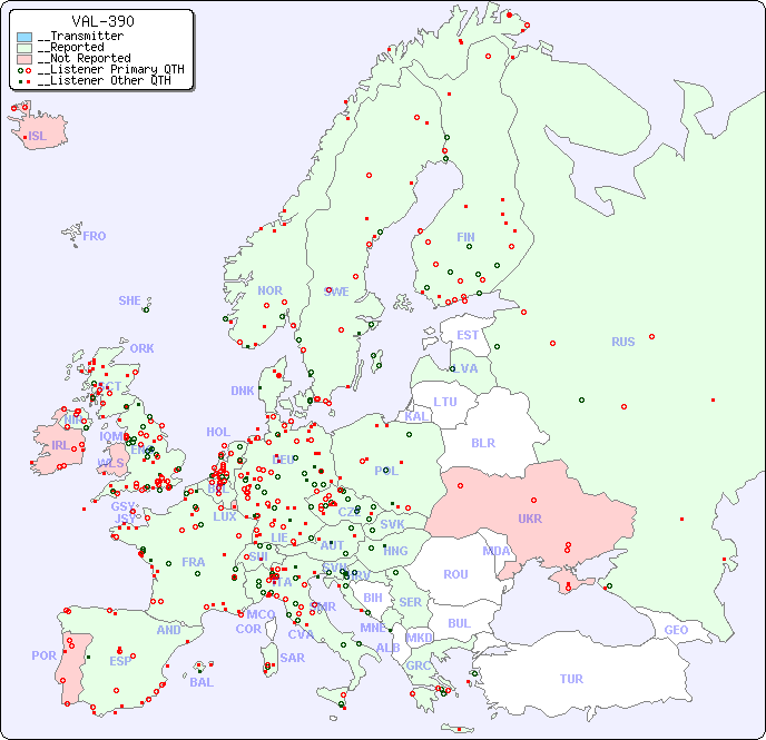 __European Reception Map for VAL-390