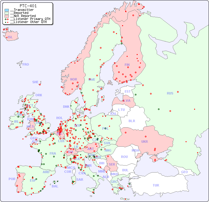 __European Reception Map for PTC-401