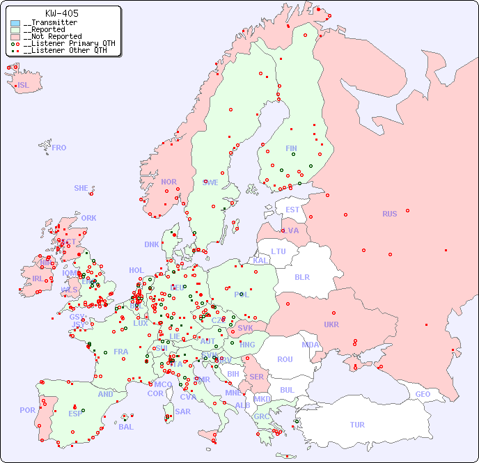 __European Reception Map for KW-405
