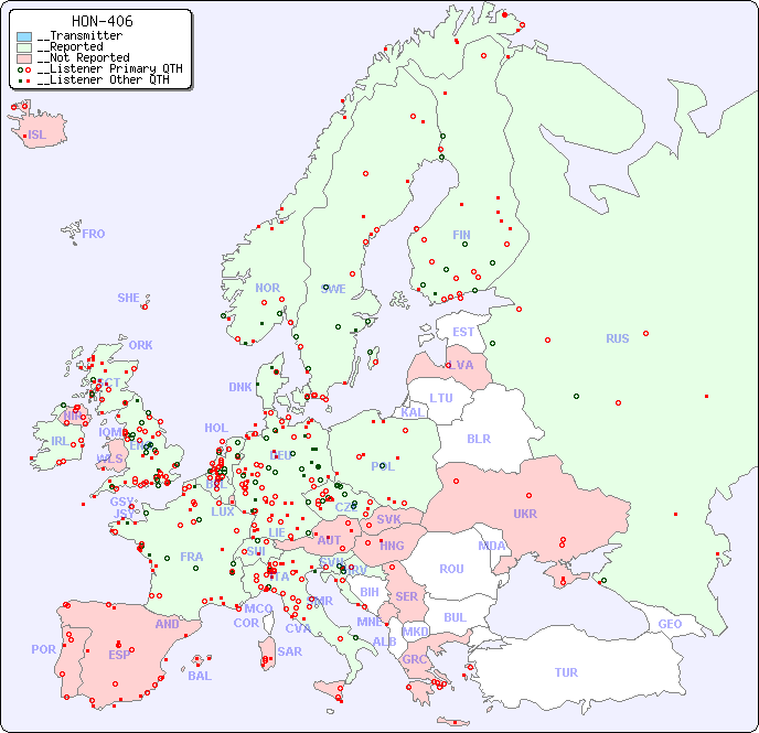 __European Reception Map for HON-406