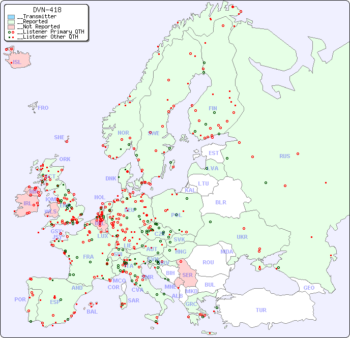 __European Reception Map for DVN-418