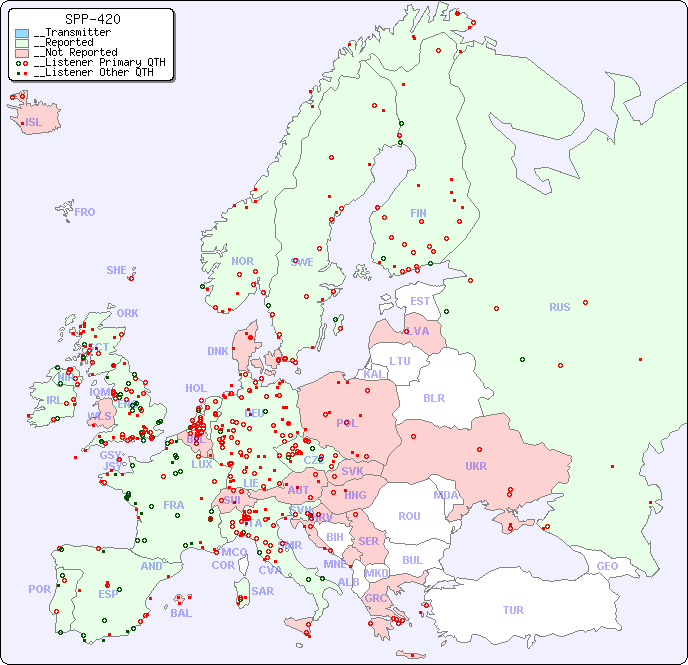 __European Reception Map for SPP-420