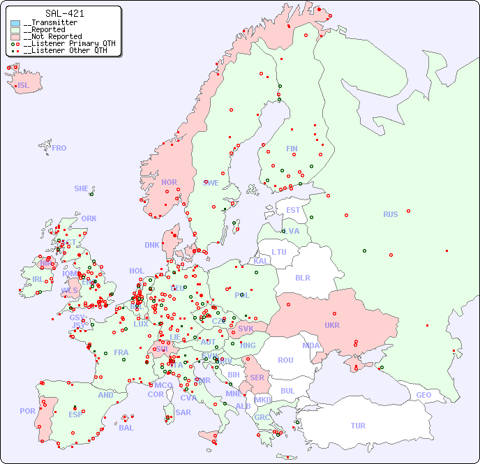 __European Reception Map for SAL-421