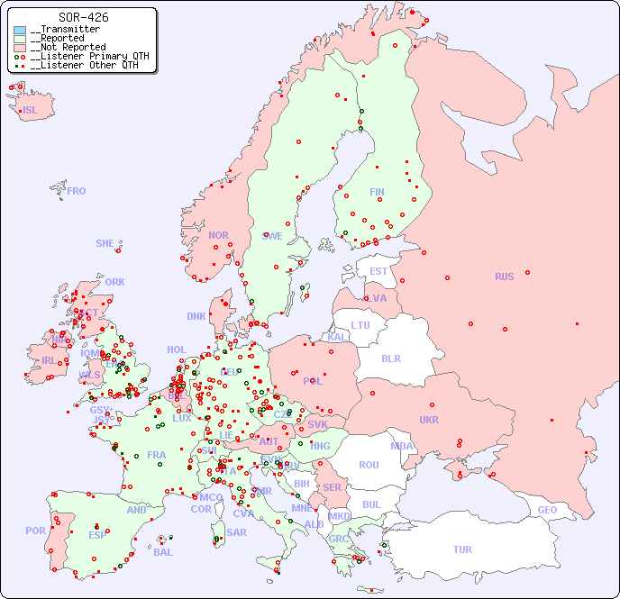 __European Reception Map for SOR-426