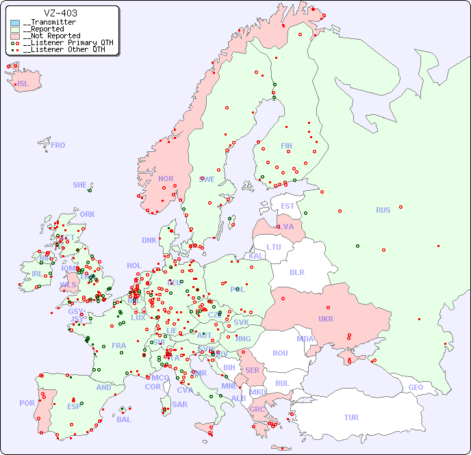 __European Reception Map for VZ-403
