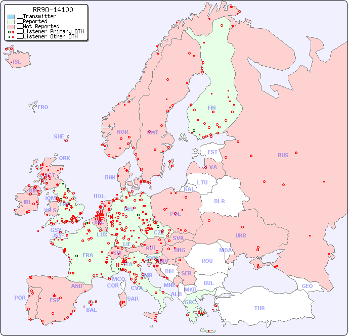 __European Reception Map for RR9O-14100