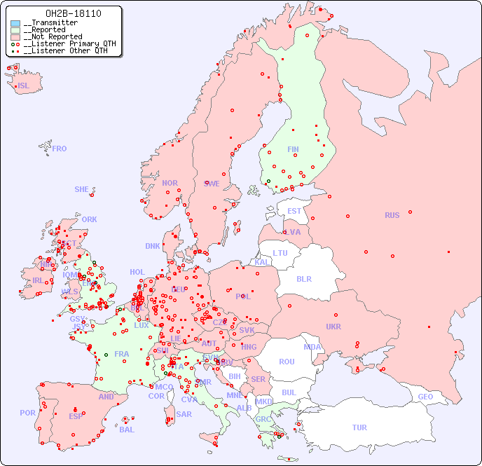 __European Reception Map for OH2B-18110