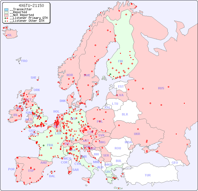 __European Reception Map for 4X6TU-21150