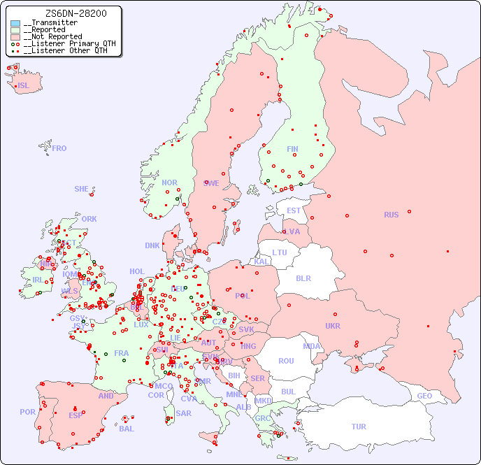 __European Reception Map for ZS6DN-28200
