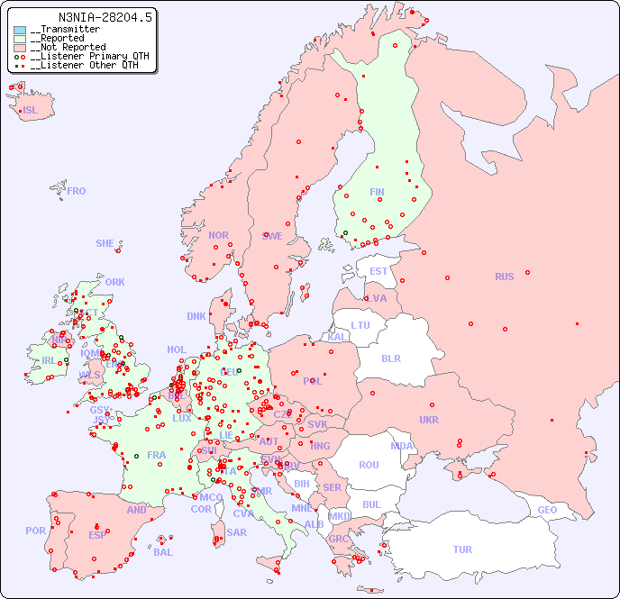 __European Reception Map for N3NIA-28204.5