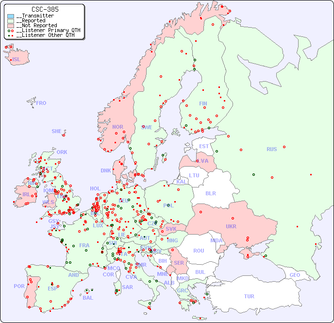 __European Reception Map for CSC-385