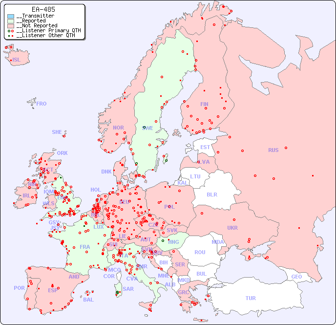 __European Reception Map for EA-485