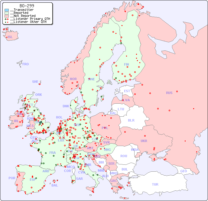 __European Reception Map for BO-299