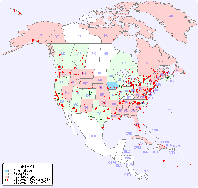 __North American Reception Map for GGI-248