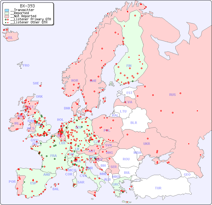 __European Reception Map for BX-393