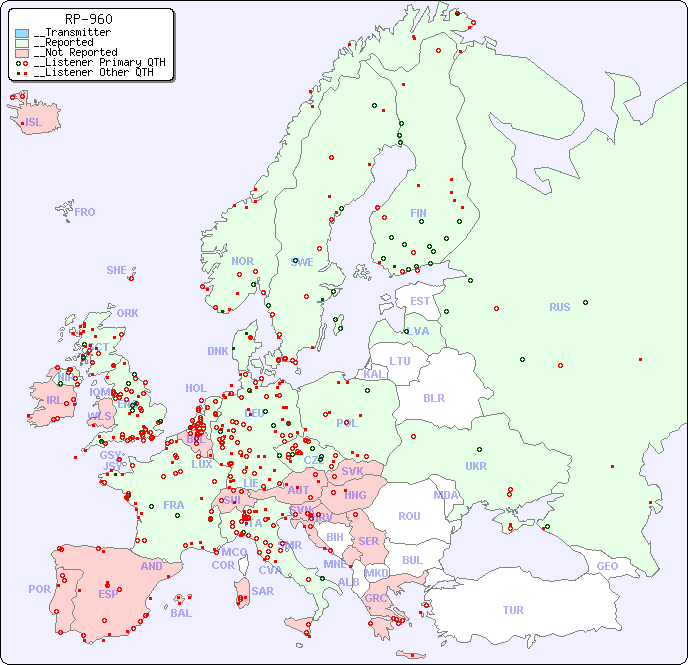__European Reception Map for RP-960