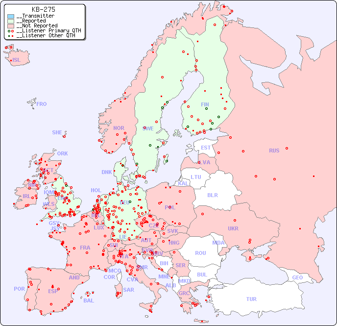 __European Reception Map for KB-275