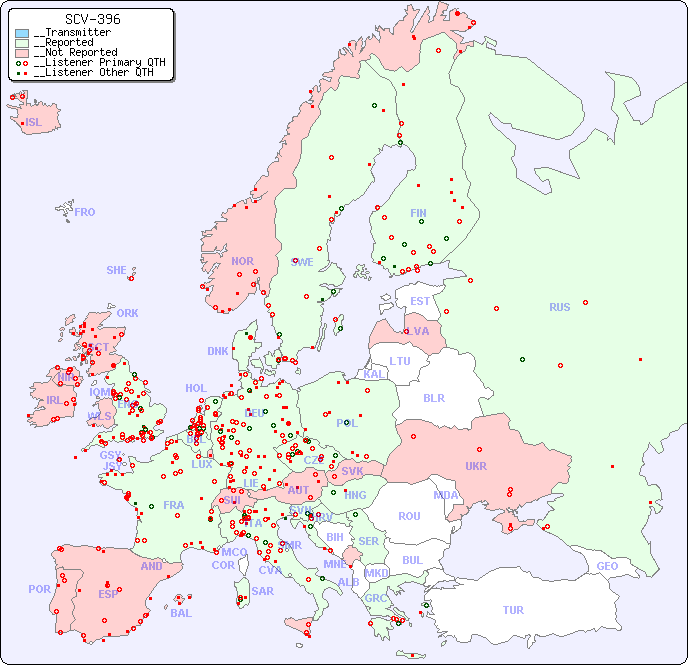 __European Reception Map for SCV-396