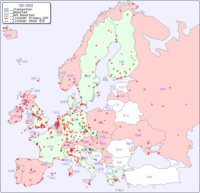 __European Reception Map for VO-333