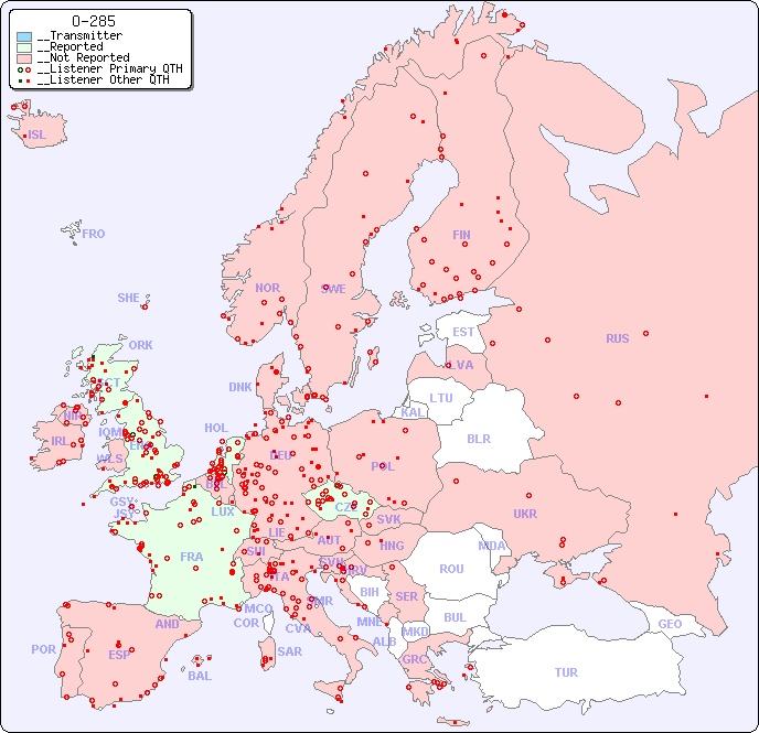__European Reception Map for O-285