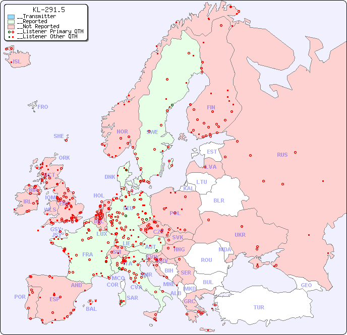 __European Reception Map for KL-291.5