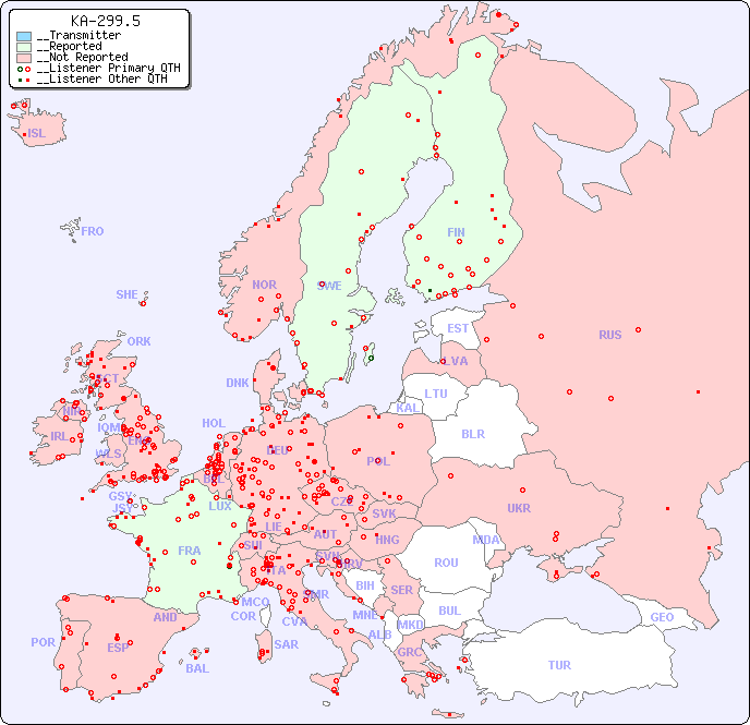 __European Reception Map for KA-299.5