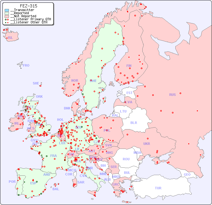 __European Reception Map for FEZ-315