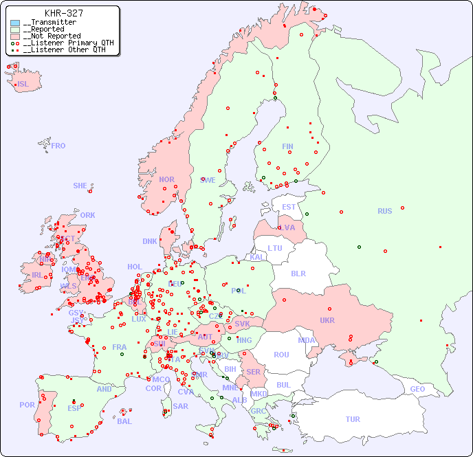 __European Reception Map for KHR-327