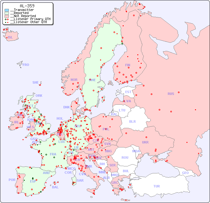 __European Reception Map for AL-359