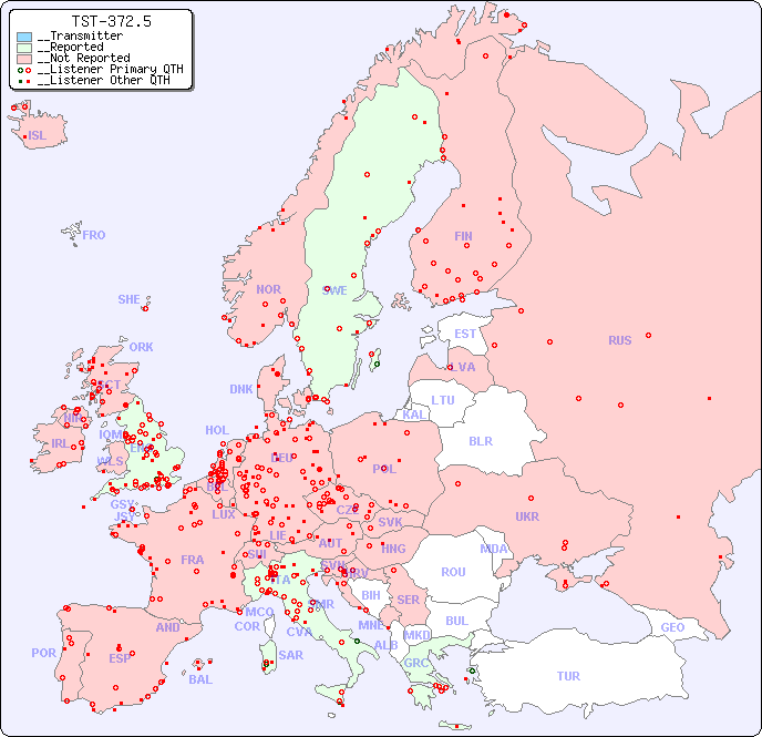 __European Reception Map for TST-372.5